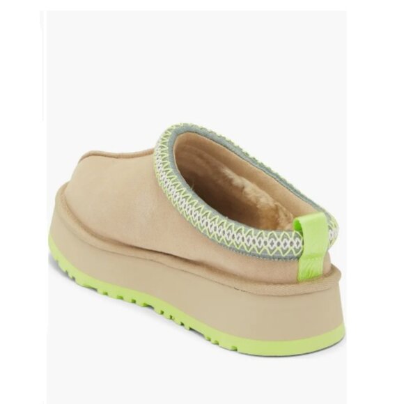 UGG Tazz Platform Slipper Mustard Seed/Vibrant Green 8 - Picture 3 of 15